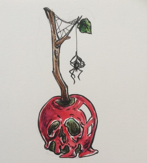 well here’s the last 3 days of inktober, apples frogs and fungi!