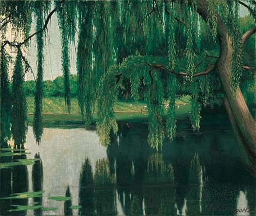 having-it-all:Joseph (Jef) Leempoels (Belgian, 1867-1935) Le Saule    oil on canvas