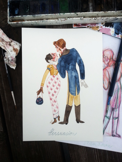 s-u-w-i:Another Austen illustrations! I was commissioned by dear Kate to redraw my old Austen drawin