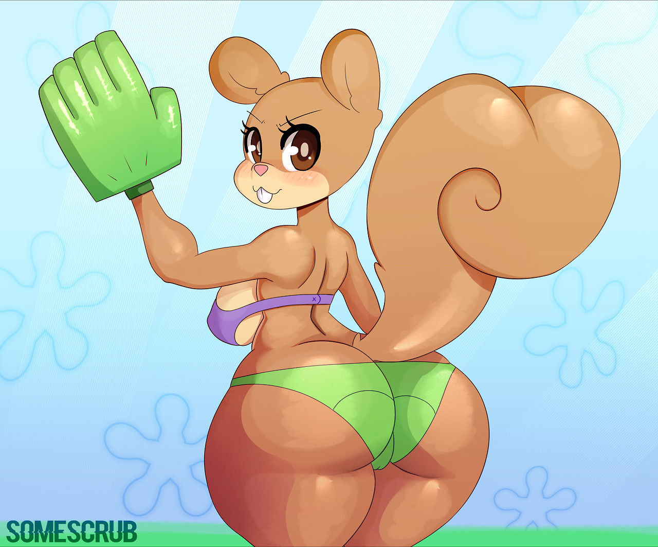 somescrub: Sandy Cheeks Request  They don’t call me cheeks fer nothin’   Patreon