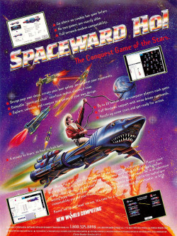 vgprintads:  ‘Spaceward Ho!’ [DOS] [USA] [MAGAZINE] [1992] Computer Gaming World, December 1992 (#101) via CGW Museum Illustration by Michael Winterbauer So I’ve had this ad in my drafts for too long of a time and now I have the opportunity to post