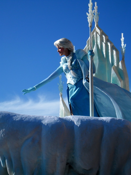 lekaleidoscopedemarine: I never get a nice picture of Elsa during the parade because of the light. N