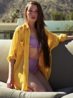 americanapparel:  Chiffon Button Up — ว