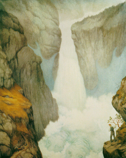 theodor-kittelsen: Sam Eyde Foran Svelgfoss, 1908, Theodor Severin Kittelsen