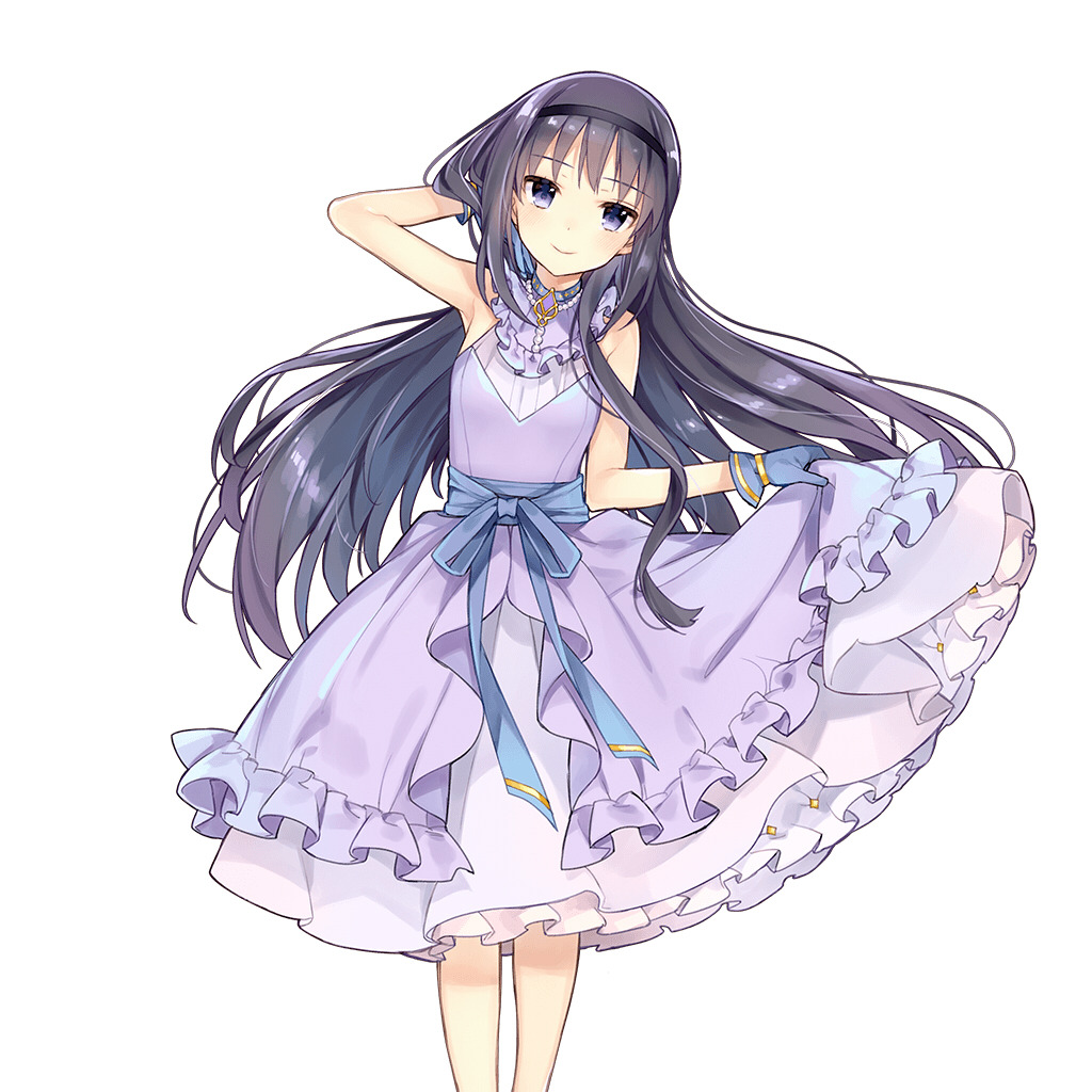 魔法少女まどか☆マギカ、uchi no hime-sama ga ichiban kawaii、暁美ほむら、kaguyuzu、１：１アスペクト比、壁紙、公式アート、透明バックグラウンド、1024x1024