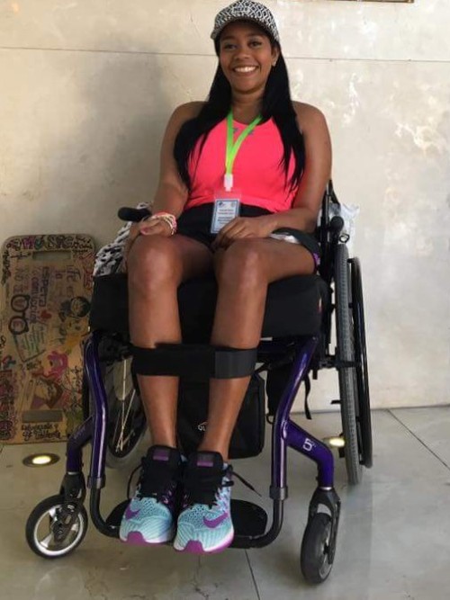 Black paraplegic with super atrophied legs