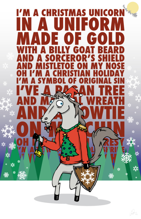 Christmas UnicornInspired by Sufjan Steven&rsquo;s unique Christmas anthem, &ldquo;Christmas Unicorn