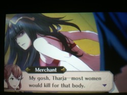 kirbyvolteatscookies:  brightlightsandlace:  crobat:  im shaking  WHAT. THARJA WHUT  ………. THIS BRINGS HER SUPPORT CONVERSATION WITH ME TO EVEN MORE LEVELS OF CREEPY AND WRONG.  dis chick, didn&rsquo;t marry her for nothing