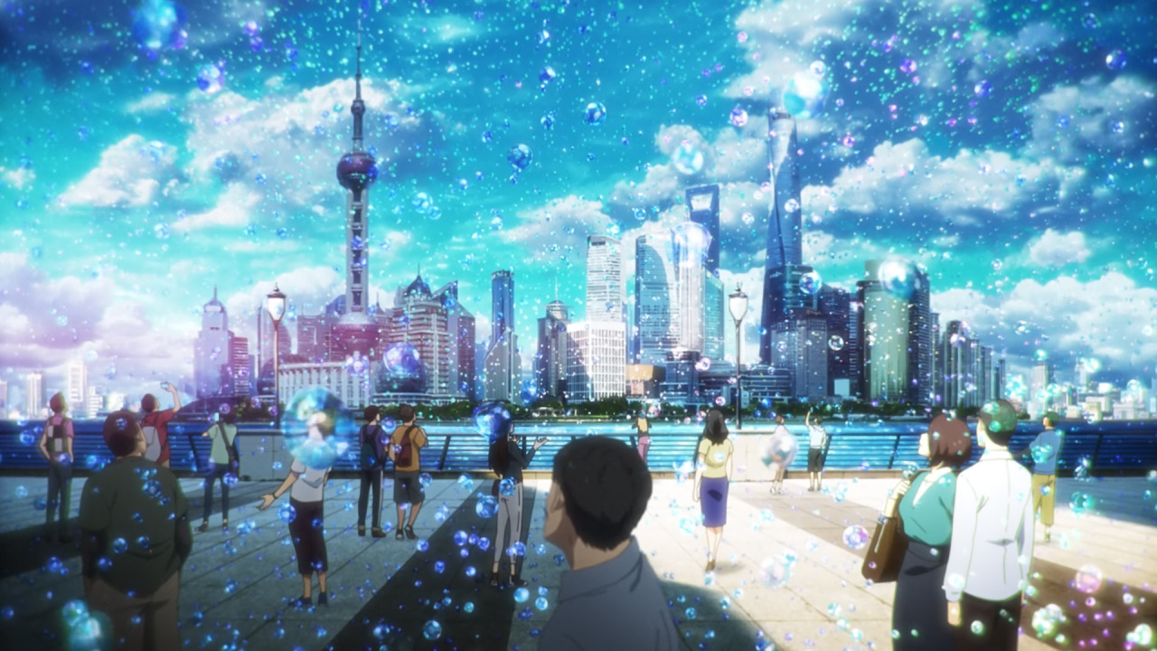 Bubble (2022) #Anime backgrounds#Environment art#Animation scenery#Post-apocalyptic#Wit Studio#Bubble