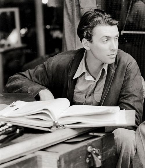 wehadfacesthen:James Stewart on the set of Mr. Smith Goes to Washington (Frank Capra, 1939)