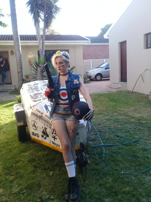 misccore: Halloween 2019: I went as Tank Girl ^^Punk vest DIY’d, Tank top DIY’d, bullet 