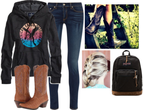 Untitled #1025 by forevercountry featuring how to wear boots ❤ liked on PolyvoreAmerican Eagle Outfi