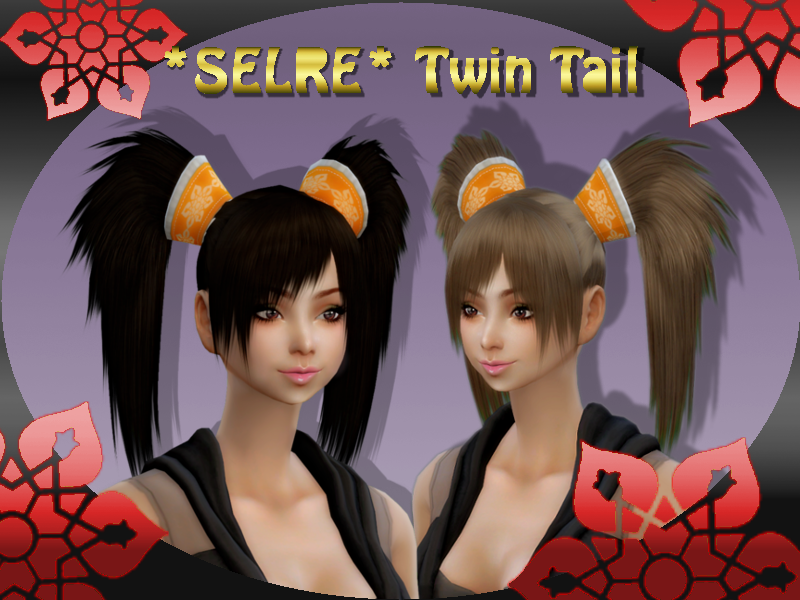Selre Sims Sims4 髪型ツインテール作ってみました 出来栄えはいかがでしょうか