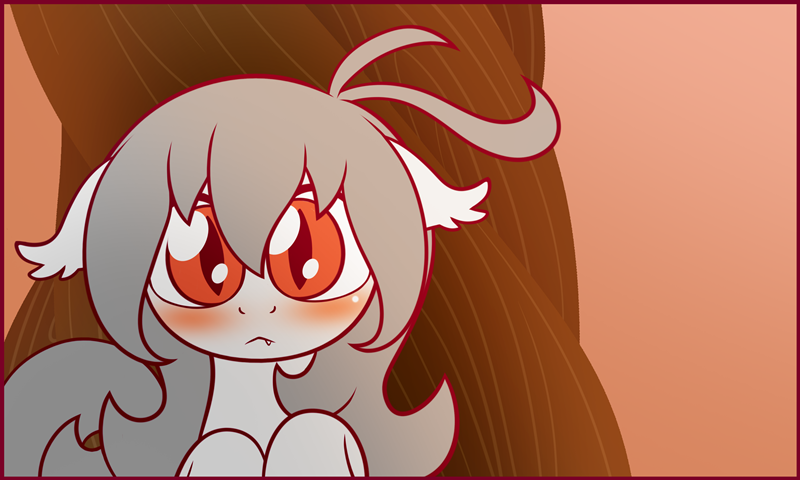 ask-laichi:“Yeh…” /)^w^(\ Chi and Flower under a tree. @askflowertheplantponi 