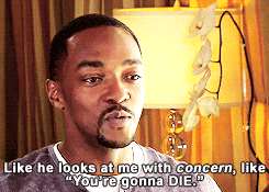 scatteringmyashes:  aguaman:  how anthony mackie got knocked out filming captain