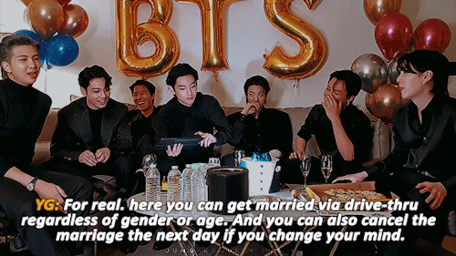 The Way That Their Conversation Went From Yoongi Marry Me Comments To Vegas Drive-through Wedding At
