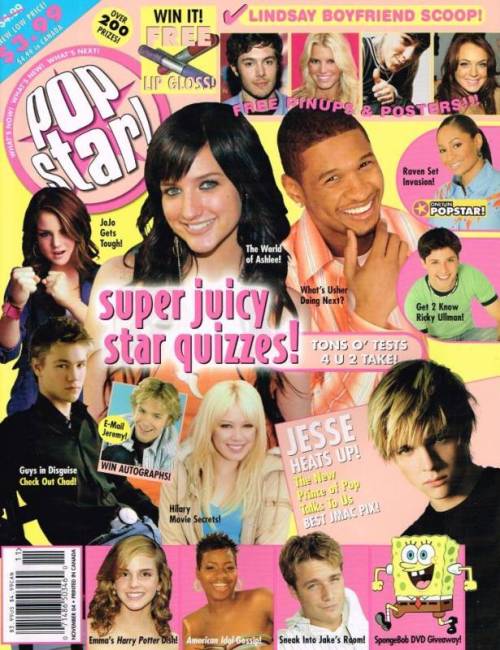 J-14, Pop Star!, and Bop Magazine Covers