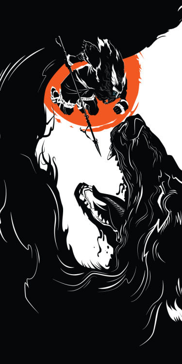 matttaylordraws:  My former workplace ilovedust have recently updated their website and have included a little personal project I worked on last year. I had an itch to do something Norse themed, so drew up these three guys to dress the bottles of the