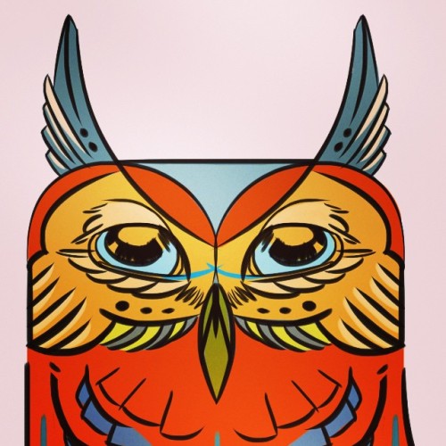 Owl power! Little thingy I did for my personal holiday cards end of last year. 