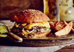 redrule:  cvilletochucktown:  foodrepublic:    The Husk Cheeseburger. We bow down.Here’s how to make it at home:http://bit.ly/1yfA8jv#Heritage    Praise God, from whom all blessings flow  The recipe makes 10 burgers. Who’s coming for lunch?