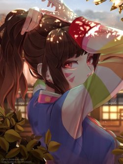 overwatch-fan-art:2 of 4 D.va commission for levi by Cyfrus 