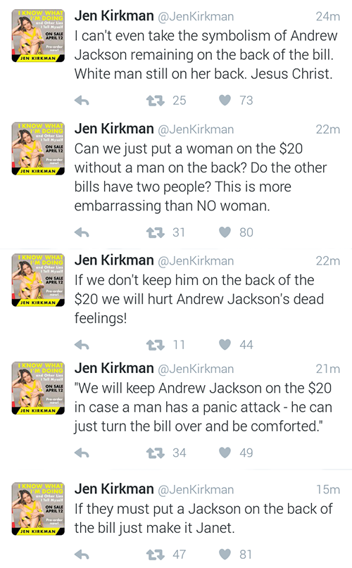 optimysticals:  Look I have a LOT of personal feelings about Andrew Jackson and NONE
