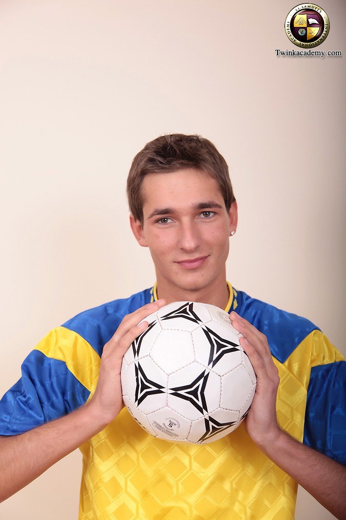 twinkacademy:  Latvian student Frans Chatske is happy to have just made the Soccer