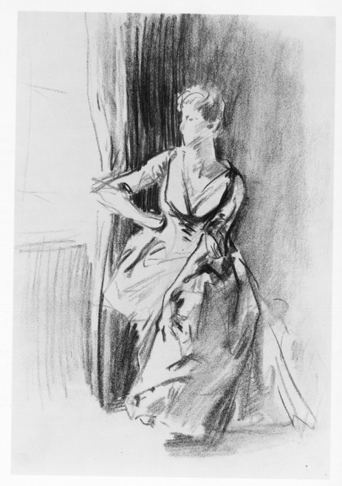 harvard-art-museums-drawings: Study for Edith Foster Vickers (Mrs. Albert Vickers), John Singer Sarg