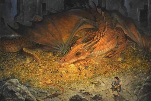 tolkienillustrations:Smaug by Andrea Piparo