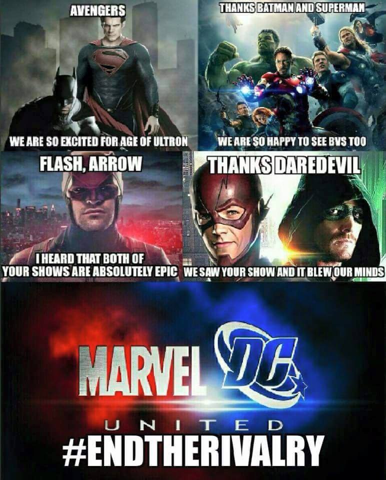Guys to be honest, i said jokes and stuff about Marvel and DC and yes they both have