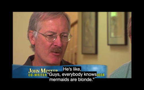 belleevangeline:People on production of the original Little Mermaid were initially insistent that she be blonde because 