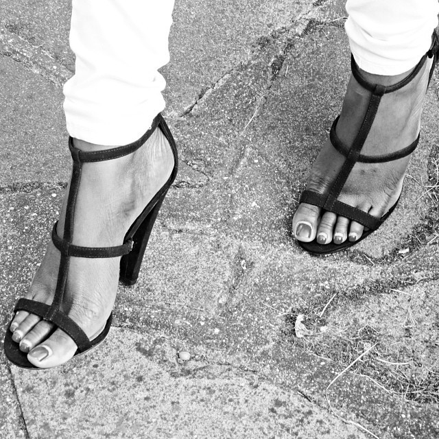 runwayribbons:  One of my favourite pairs. I like heels that make my feet look caged