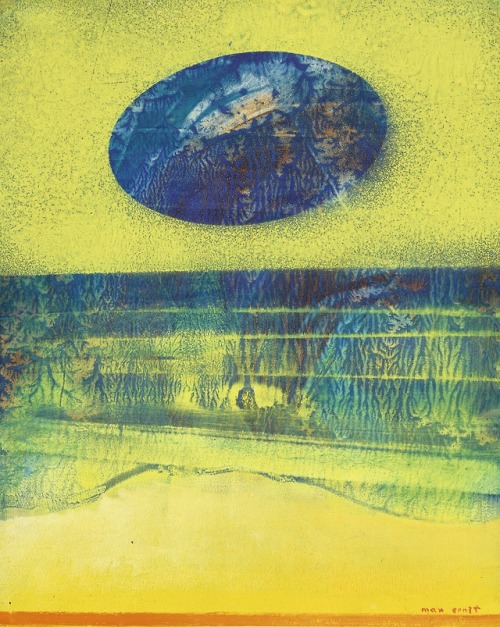 thunderstruck9: Max Ernst (German, 1891-1976), Soudain I [Suddenly I], 1962. Oil on panel, 27 x 22 cm.