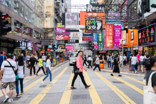 streets of hong kong.