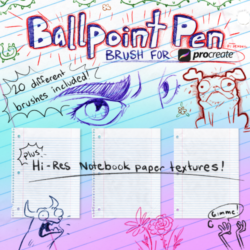 I Made A Ballpoint Pen Brush For Procreate! You Can Get It Here