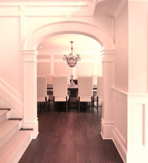 Transitional Dining Room In New YorkInspiration For A Large Transitional Dark Wood Floor Enclosed Dining
