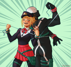 Koklidraws: I’m Late For Day 3 Of @Bnha-Rarepair-Month : “Pro Hero Duo”. In