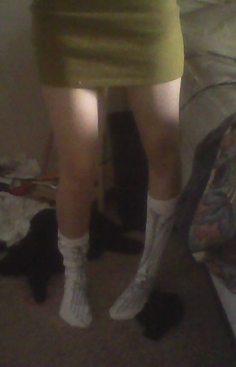 me (ft. socks with the names of the bones on them) 