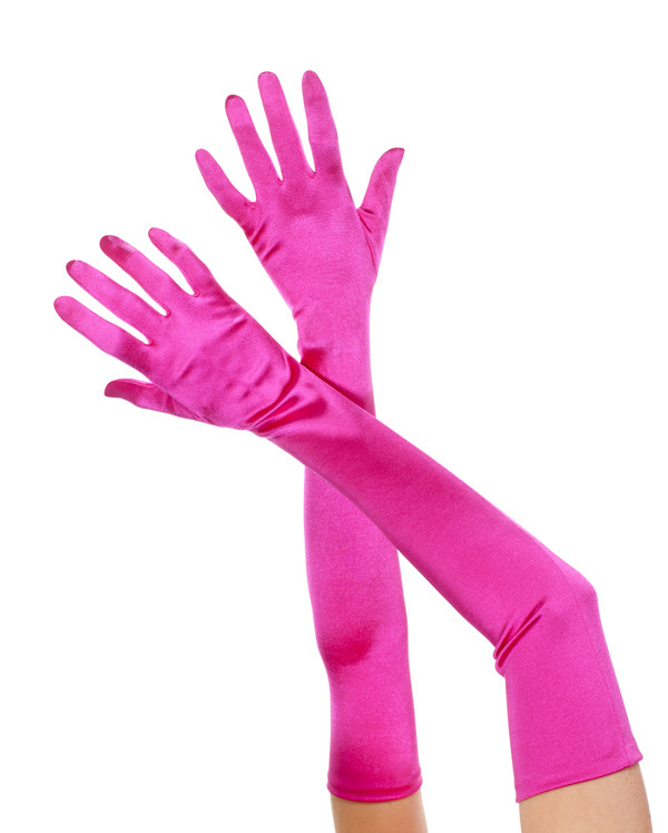 621fashions:Upper Arm-Length Satin GlovesUpper arm-length shiny satin gloves.Material: