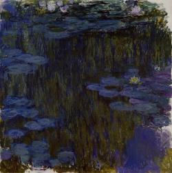dappledwithshadow:Water-LiliesClaude Oscar Monet c.1914-1917 Private collection	Painting - oil on canvas 