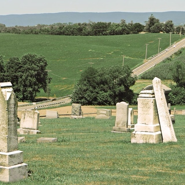 Looking ahead. The cemetery in Burkittsville MD. #architecture #roadtrip #landscapes #photography