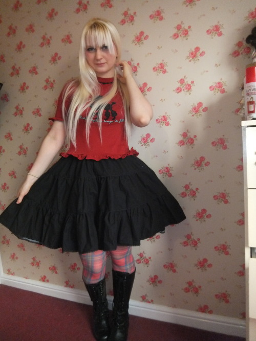 My cutsew is by Meta and it was a gift from a friend <3skirt is handmade and my boots are also Me