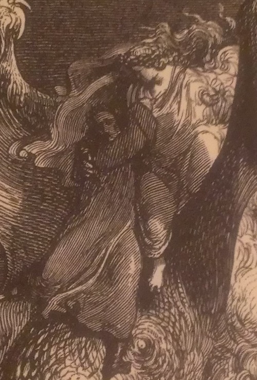 Details of Dante and Virgil from Gustave Dore&rsquo;s engravings 