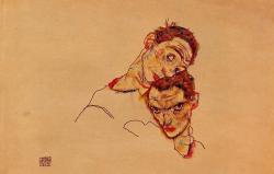 Egonschiele-Art:  Double Self Portrait, 1915 Egon Schiele