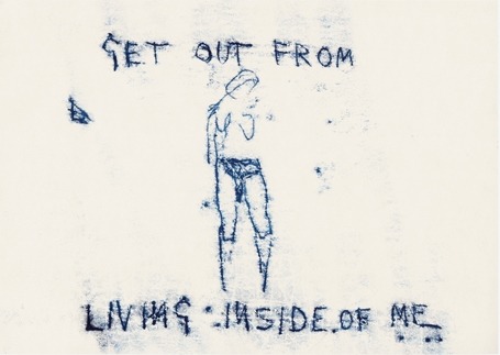 childmagazine:“get out from living inside of me”Tracey Emin - Untitled, 2008