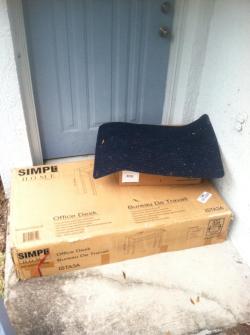 dontfollowmeasshole:  chris-lackey:   Oh good, UPS hid my roommate’s package under the doormat so no one would see it.  what package?? all i see is a doormat?  theres a fucking package here?