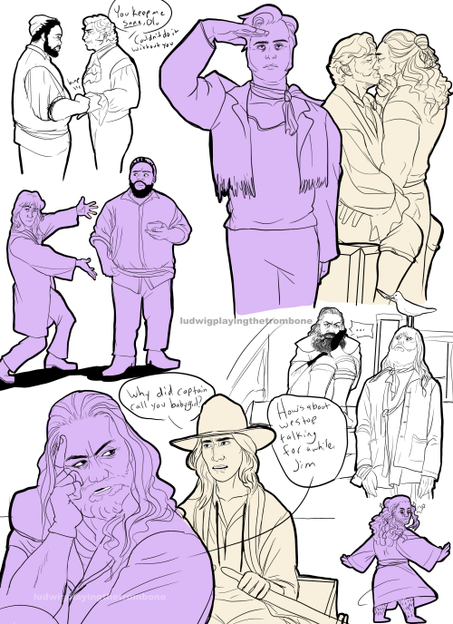Here’s the rest of my ofmd sketches i did after finishing the showJim: Why did captain call yo