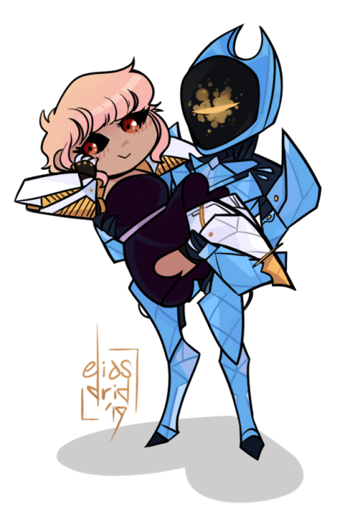 eliasdrid: OC Chibi Commission for @viper-menae featuring their OCs Scope and AmeliaY'all gotta ch