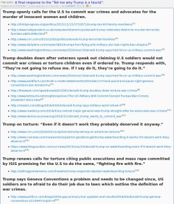 riot-company:  A final response to the “Tell me why Trump is a fascist” by marisam7 on Reddit. Source: https://www.reddit.com/r/EnoughTrumpSpam/comments/4teoxl/a_final_response_to_the_tell_me_why_trump_is_a/ I’m pretty sure no sane human needs more