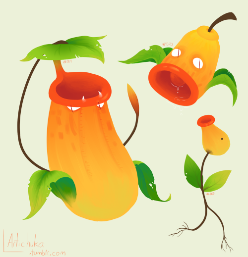 artichuka:I love carnivorous plants in general but Nepenthes are my fav!! So here’s the bellsprout l